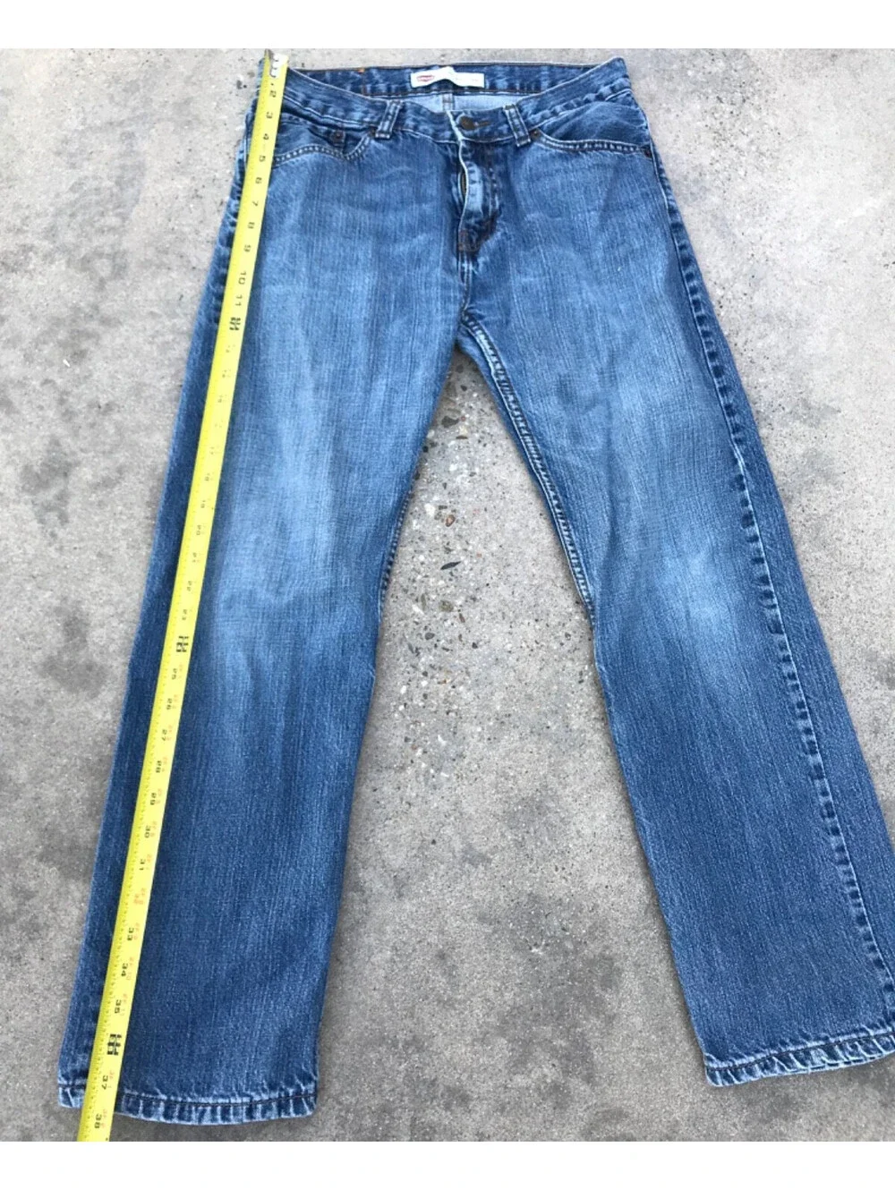 Levis 505 Mens Blue Denim Jeans 18 Regular 29x29 Med Wash Lite Fading no Tab